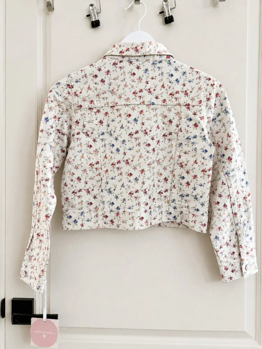 NWT LoveShackFancy x Target Girls' Grace Sunrise Floral Patchwork Denim Jacket